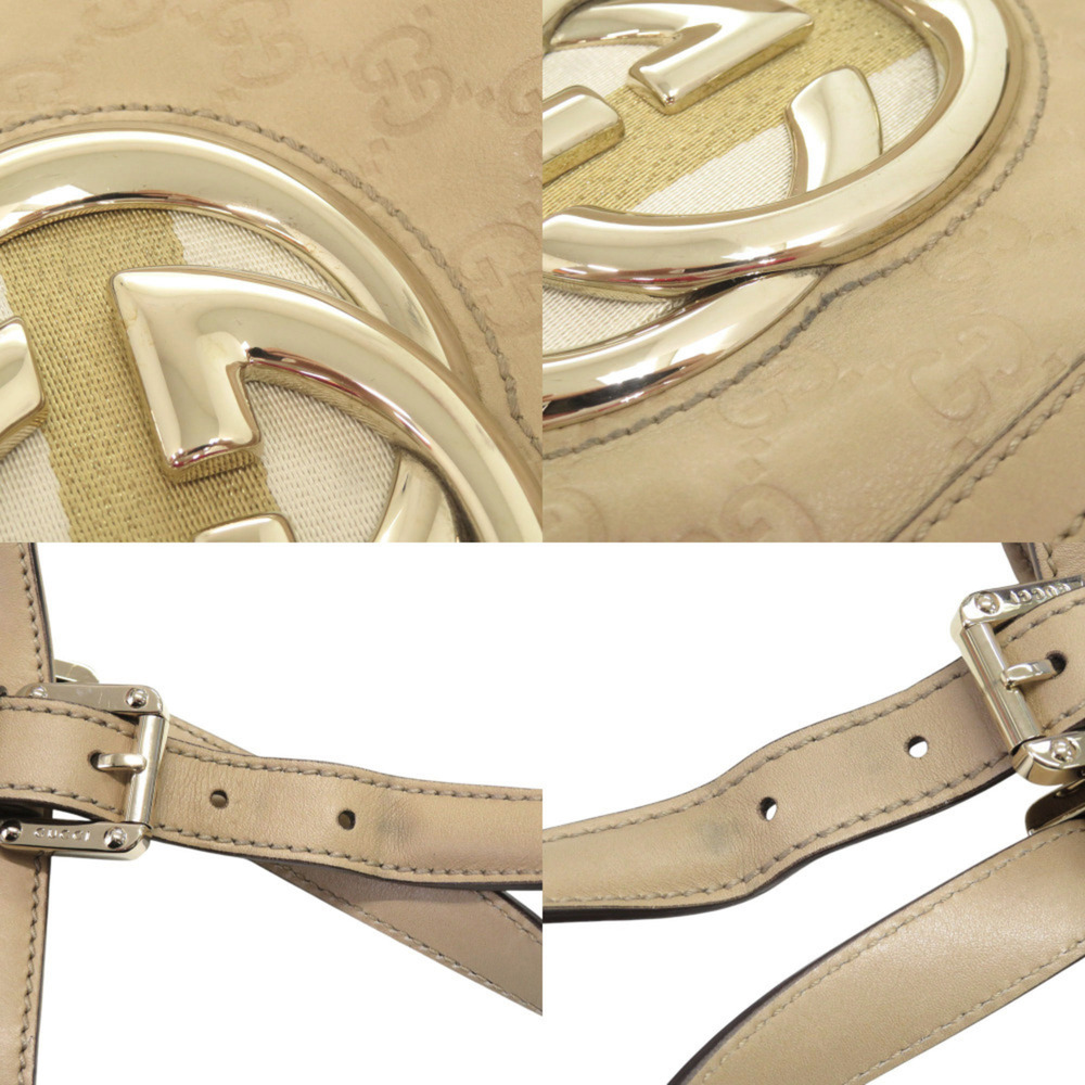 GUCCI Authentic Cream Leather Tote Bag - Picture 9 of 10
